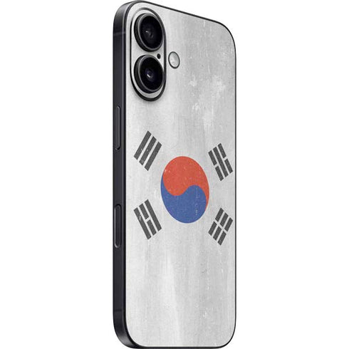 South Korean Flag Distressed iPhone 16 Plus Skin
